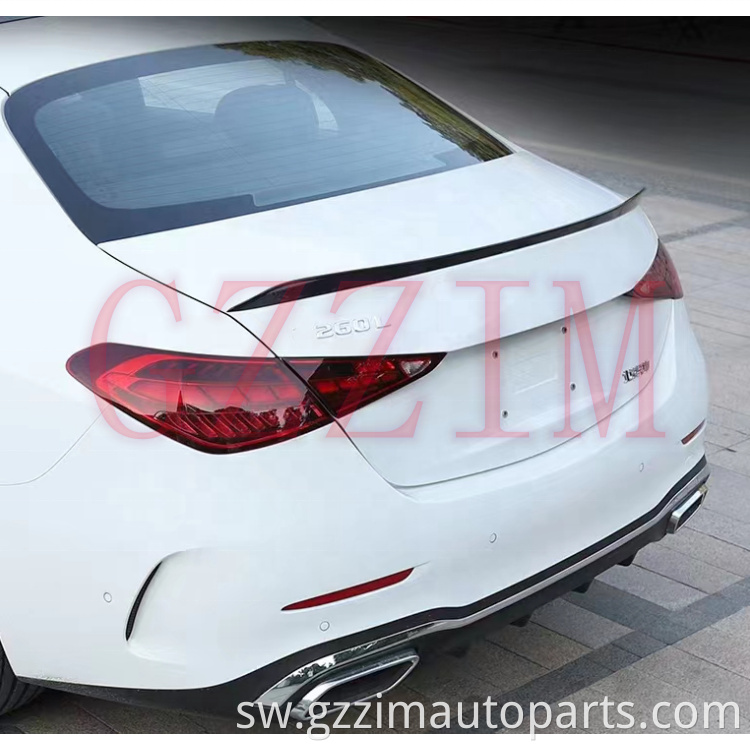Exterior Accessories ABS Carbon Fiber Ang C63 Styrle Rear Trunk Boot Wing Spoiler For W206 C260 C250